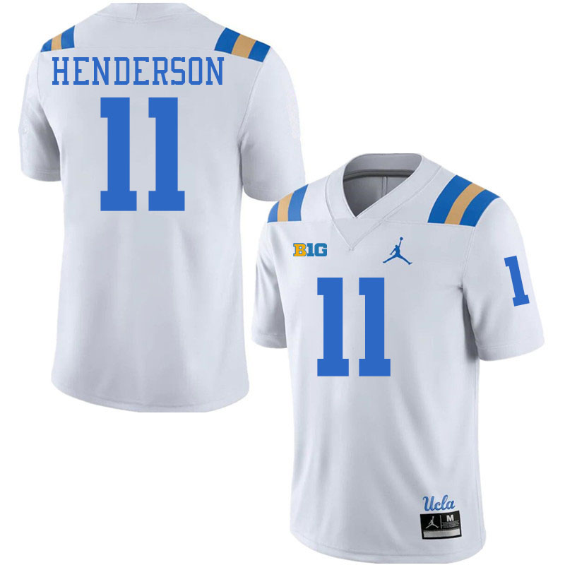 Men #11 Ramon Henderson Big 10 Conference College Football Jerseys Stitched-White